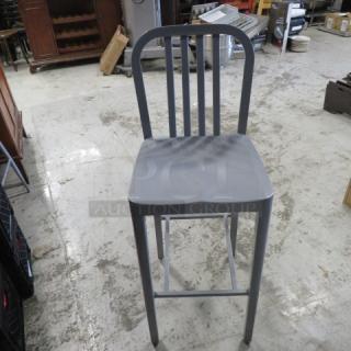 Industrial Look Indoor/Outdoor Bar Height Metal Chair. 2XBID