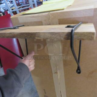 One Wood/Metal Shelf. 12X5.5.