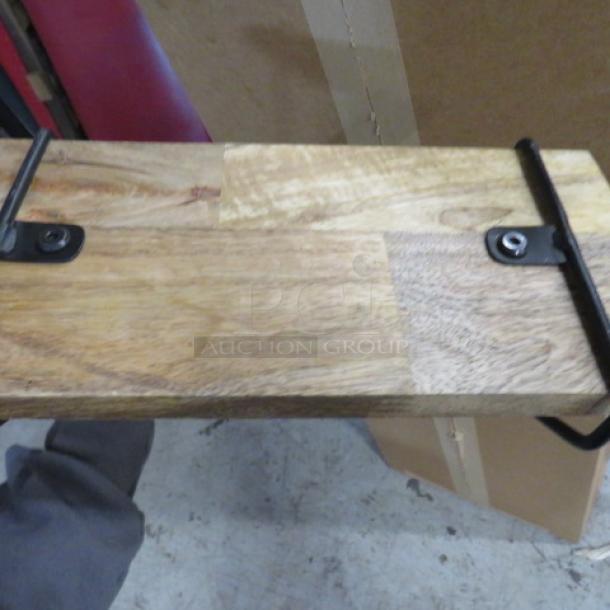 One Wood/Metal Shelf. 12X5.5. - Image 2 of 3