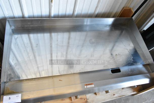 BRAND NEW SCRATCH AND DENT! 2023 Cooking Performance Group GTU-CPG-48-N Ultra Series Stainless Steel Commercial 48" Chrome Plated Natural Gas 4-Burner Countertop Griddle. 120,000 BTU - Image 6 of 7