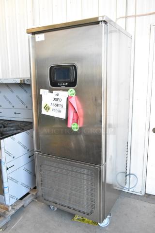 2023 Desmon GBF-15+ETL Stainless Steel Commercial Blast Chiller Shock Freezer w/ 2 Probes on Commercial Casters. 220 Volts, 3 Phase.