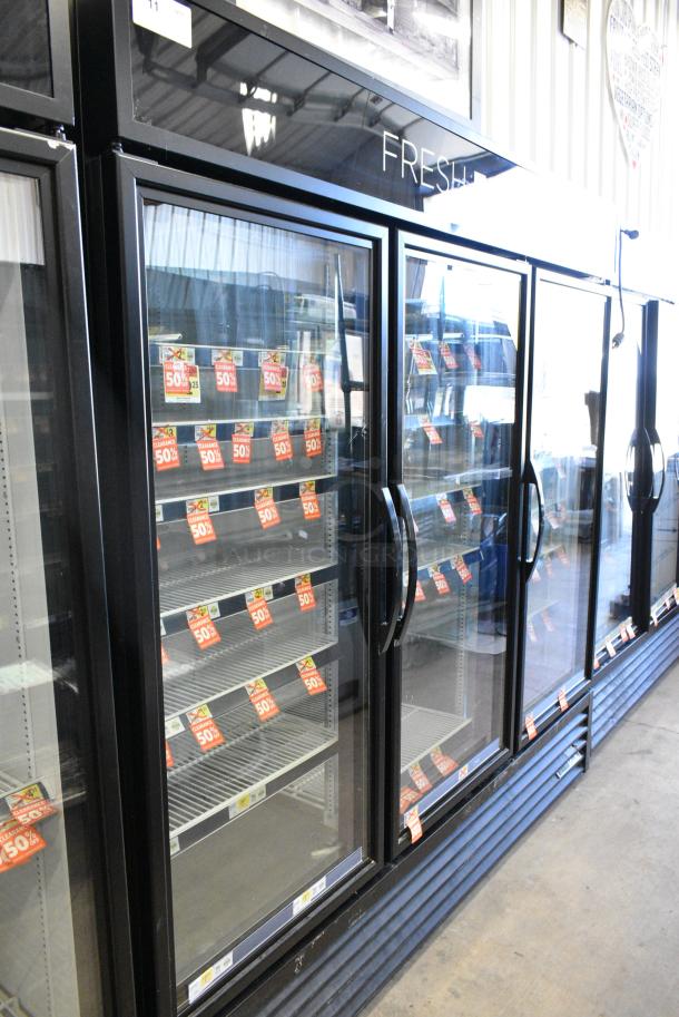 2018 True GDM-72-HC Metal Commercial 3 Door Reach In Cooler Merchandiser w/ Poly Coated Racks. 115 Volts, 1 Phase. Tested and Working! - Image 2 of 8