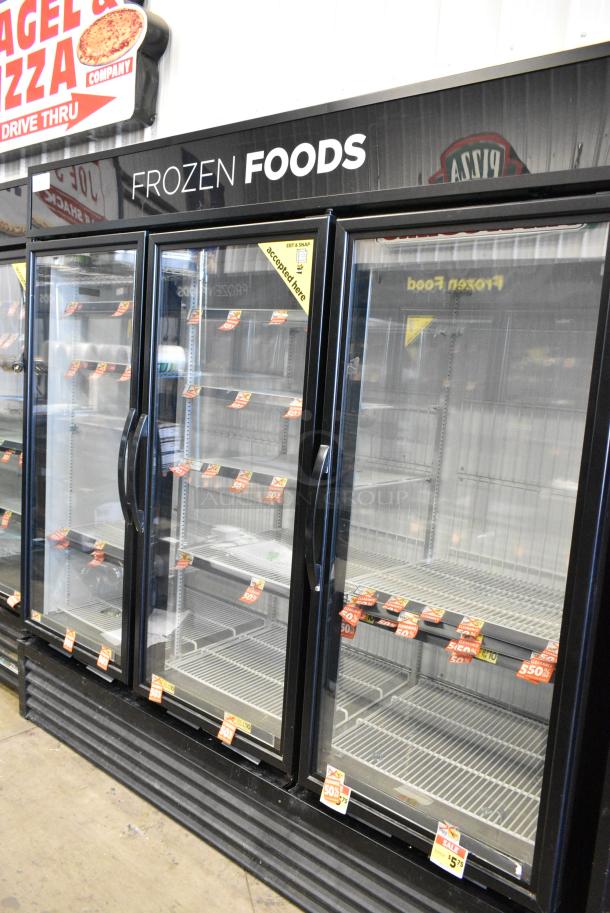 2018 True GDM-72F-HC Metal Commercial 3 Door Reach In Freezer Merchandiser w/ Poly Coated Racks. 115/208-230 Volts, 1 Phase. Tested and Working! - Image 1 of 8
