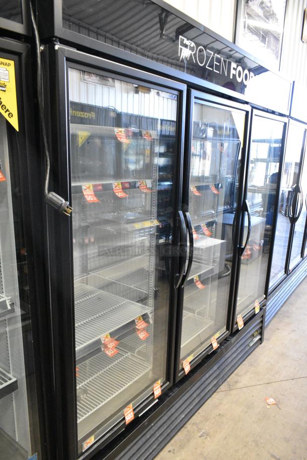 2018 True GDM-72F-HC Metal Commercial 3 Door Reach In Freezer Merchandiser w/ Poly Coated Racks. 115/208-230 Volts, 1 Phase. Tested and Working! - Image 2 of 8