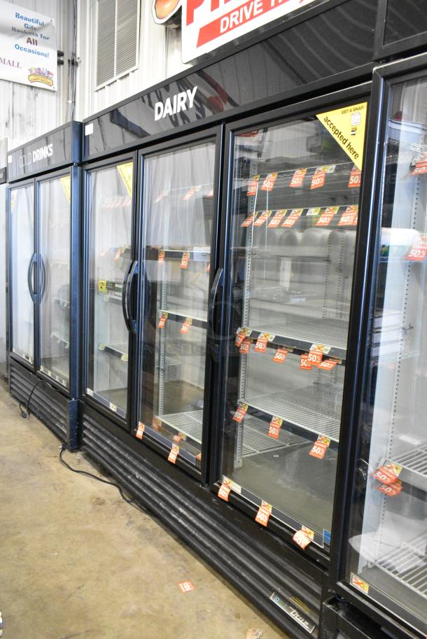 2018 True GDM-72-HC Metal Commercial 3 Door Reach In Cooler Merchandiser w/ Poly Coated Racks. 115 Volts, 1 Phase. Tested and Working! - Image 1 of 8