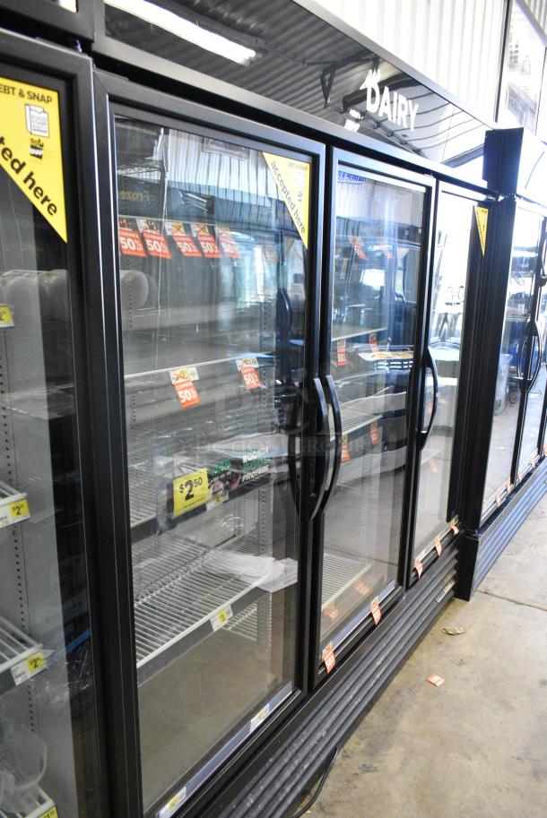 2018 True GDM-72-HC Metal Commercial 3 Door Reach In Cooler Merchandiser w/ Poly Coated Racks. 115 Volts, 1 Phase. Tested and Working! - Image 2 of 8