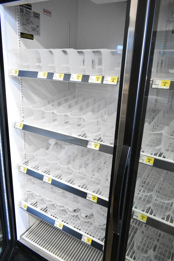 2018 True GDM-49-HC Metal Commercial 2 Door Reach In Cooler Merchandiser w/ Poly Coated Racks. 115 Volts, 1 Phase. Tested and Working! - Image 6 of 7