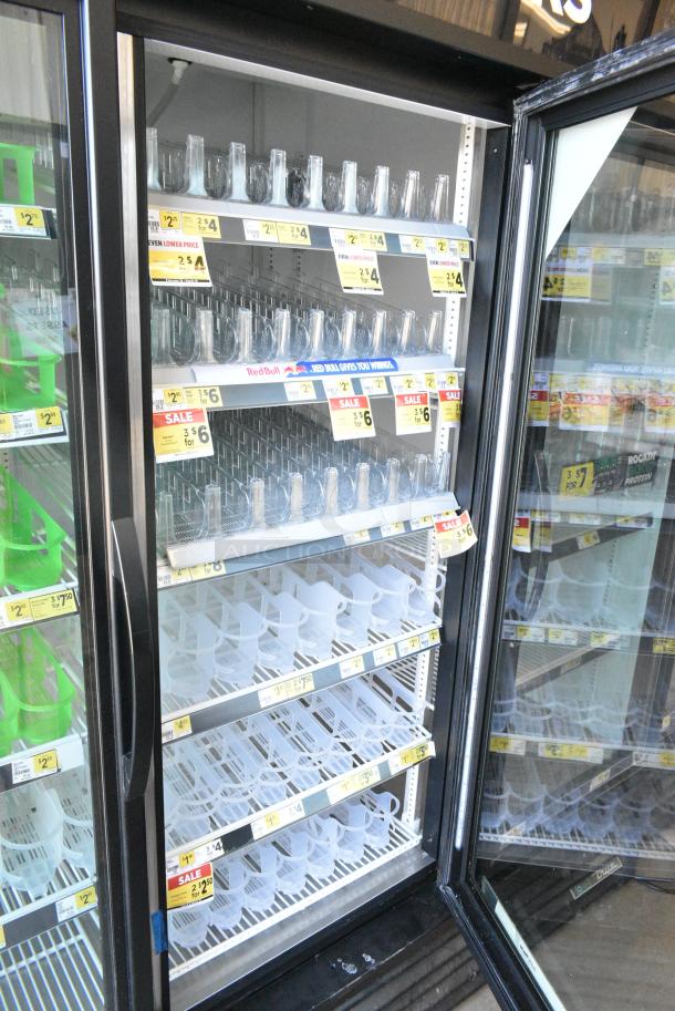 2018 True GDM-72-HC Metal Commercial 3 Door Reach In Cooler Merchandiser w/ Poly Coated Racks. 115 Volts, 1 Phase. Tested and Working! - Image 5 of 7