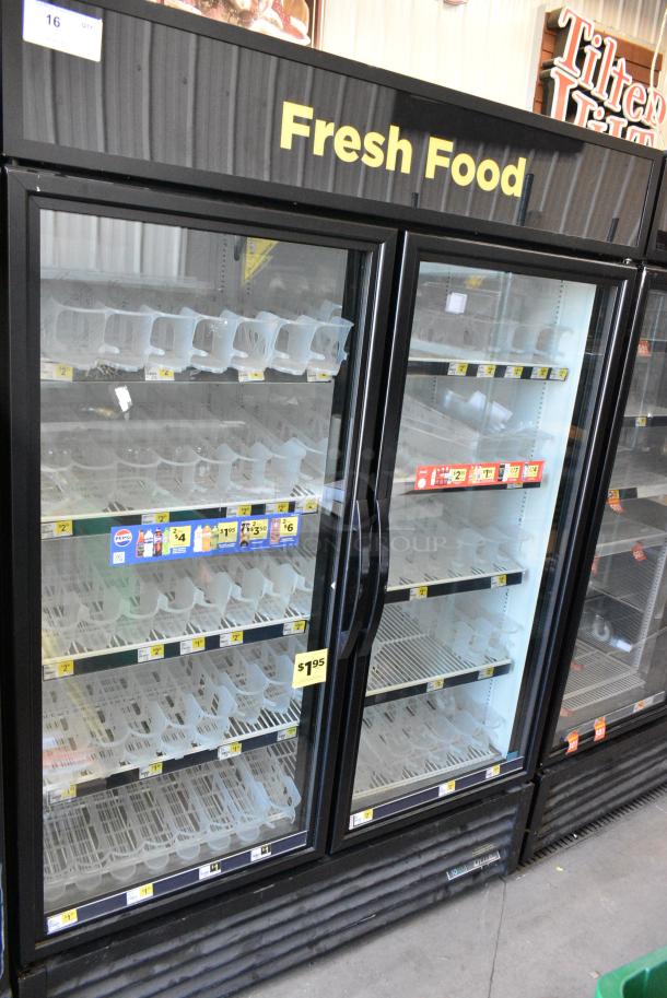 2020 True GDM-49-HC Metal Commercial 2 Door Reach In Cooler Merchandiser w/ Poly Coated Racks. 115 Volts, 1 Phase. Tested and Working! - Image 1 of 6