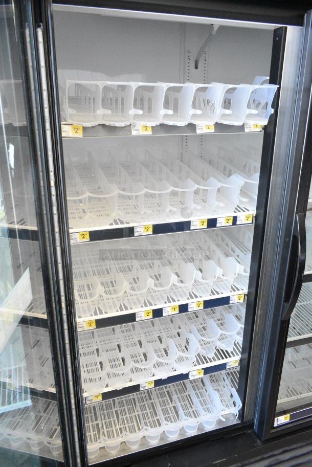 2020 True GDM-49-HC Metal Commercial 2 Door Reach In Cooler Merchandiser w/ Poly Coated Racks. 115 Volts, 1 Phase. Tested and Working! - Image 4 of 6