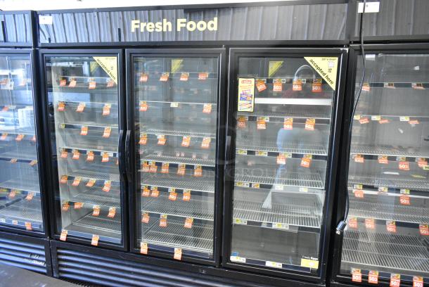 2019 True GDM-72-HC Metal Commercial 3 Door Reach In Cooler Merchandiser w/ Poly Coated Racks. 115 Volts, 1 Phase. Tested and Working! - Image 2 of 7