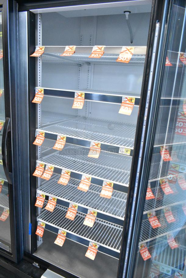 2018 True GDM-72-HC Metal Commercial 3 Door Reach In Cooler Merchandiser w/ Poly Coated Racks. 115 Volts, 1 Phase. Tested and Working! - Image 5 of 7