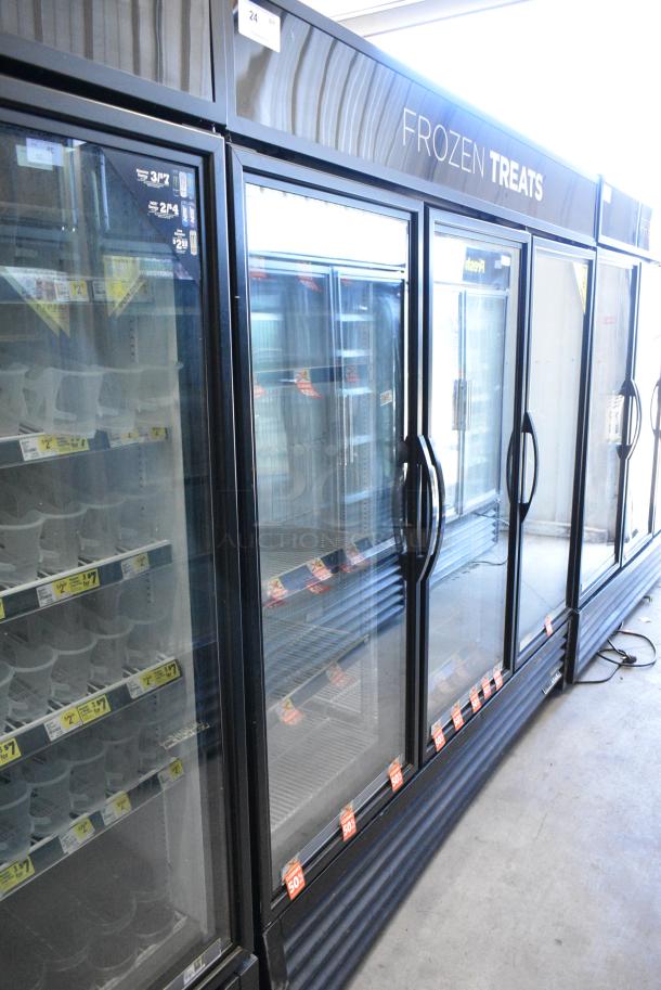 2018 True GDM-72F-HC Metal Commercial 3 Door Reach In Freezer Merchandiser w/ Poly Coated Racks. 115/208-230 Volts, 1 Phase. Tested and Working! - Image 2 of 7