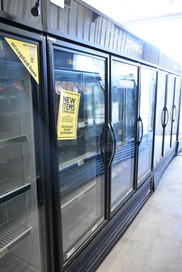 2018 True GDM-72-HC Metal Commercial 3 Door Reach In Cooler Merchandiser w/ Poly Coated Racks. 115 Volts, 1 Phase. Tested and Working! - Image 2 of 8