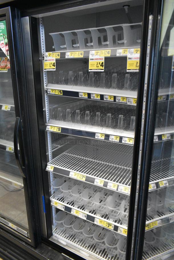 2018 True GDM-72-HC Metal Commercial 3 Door Reach In Cooler Merchandiser w/ Poly Coated Racks. 115 Volts, 1 Phase. Tested and Working! - Image 6 of 8