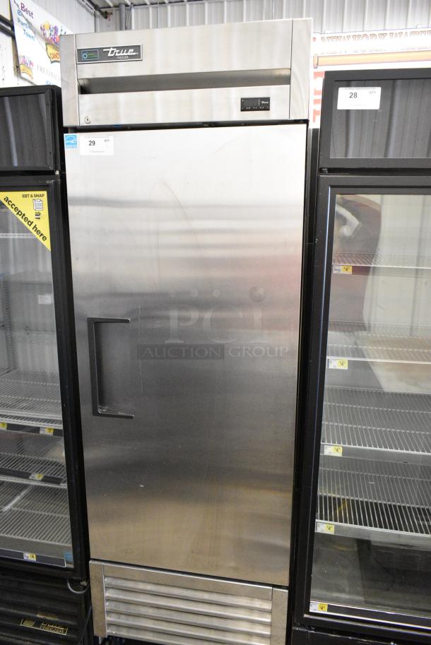 2019 True T-23F-HC Stainless Steel Commercial Single Door Reach In Freezer on Commercial Casters. 115 Volts, 1 Phase. Tested and Working! - Image 1 of 6