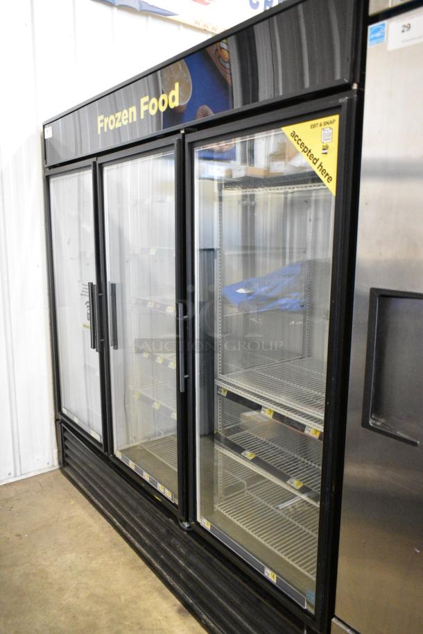 True GDM-72F-HC Metal Commercial 3 Door Reach In Freezer Merchandiser w/ Poly Coated Racks. 115/208-230 Volts, 1 Phase. Tested and Working! - Image 2 of 8