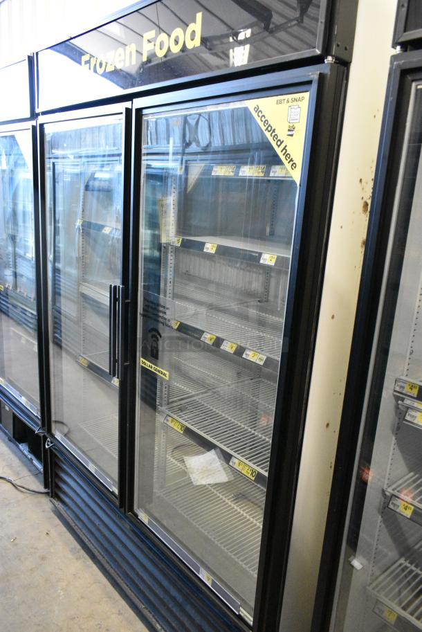True GDM-49F-LD Metal Commercial 2 Door Reach In Freezer Merchandiser w/ Poly Coated Racks. 115/208-230 Volts, 1 Phase. Tested and Working! - Image 2 of 7
