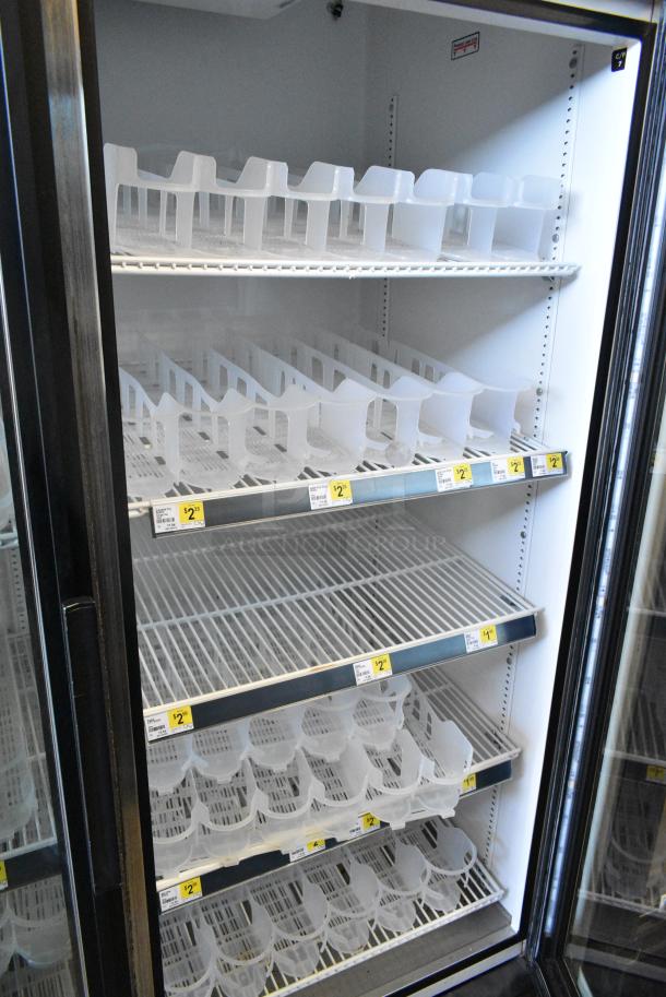 True GDM-49-LD Metal Commercial 2 Door Reach In Cooler Merchandiser w/ Poly Coated Racks. 115 Volts, 1 Phase. Tested and Working! - Image 7 of 8