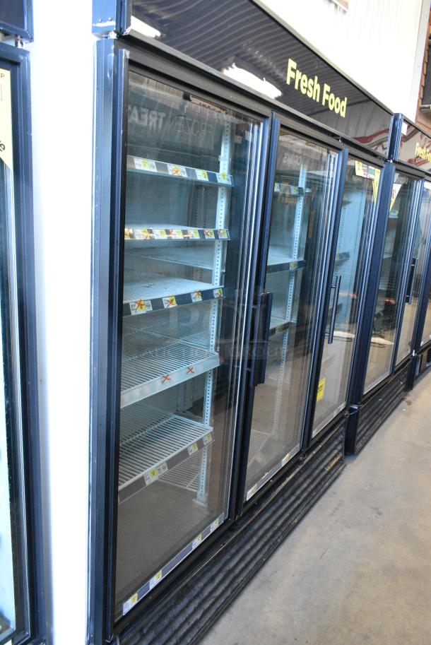 True GDM-72-LD Metal Commercial 3 Door Reach In Cooler Merchandiser w/ Poly Coated Racks. 115 Volts, 1 Phase. Tested and Working! - Image 1 of 7