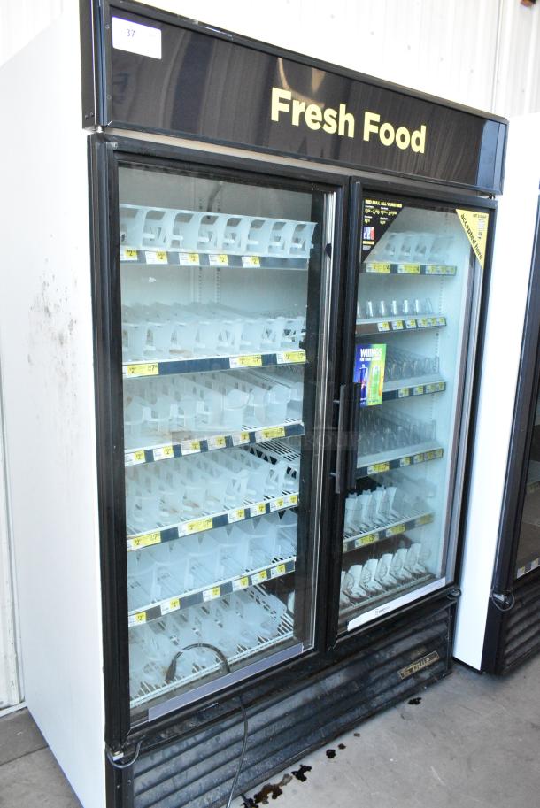 True GDM-49-LD Metal Commercial 2 Door Reach In Cooler Merchandiser w/ Poly Coated Racks. 115 Volts, 1 Phase. Tested and Working! - Image 1 of 7