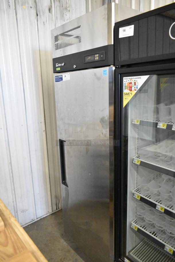 Turbo Air M3F24-1-N Stainless Steel Commercial Single Door Reach In Freezer w/ Poly Coated Racks on Commercial Casters. 115 Volts, 1 Phase. Tested and Working! - Image 1 of 6