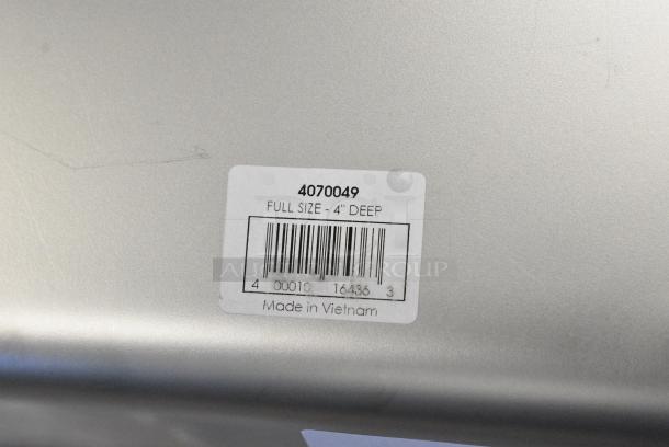 2 BRAND NEW SCRATCH AND DENT! 4070049 Choice Full Size 4" Deep 24 Gauge Anti-Jam Stainless Steel Steam Table / Hotel Pan. 2 Times Your Bid! - Image 4 of 4