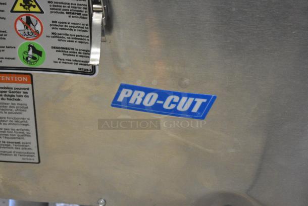 BRAND NEW SCRATCH AND DENT! Pro-Cut KG-22W-SS #22 Stainless Steel Electric Meat Grinder with Safe Guard. 110 Volts, 1 Phase. Tested and Working! - Image 4 of 10