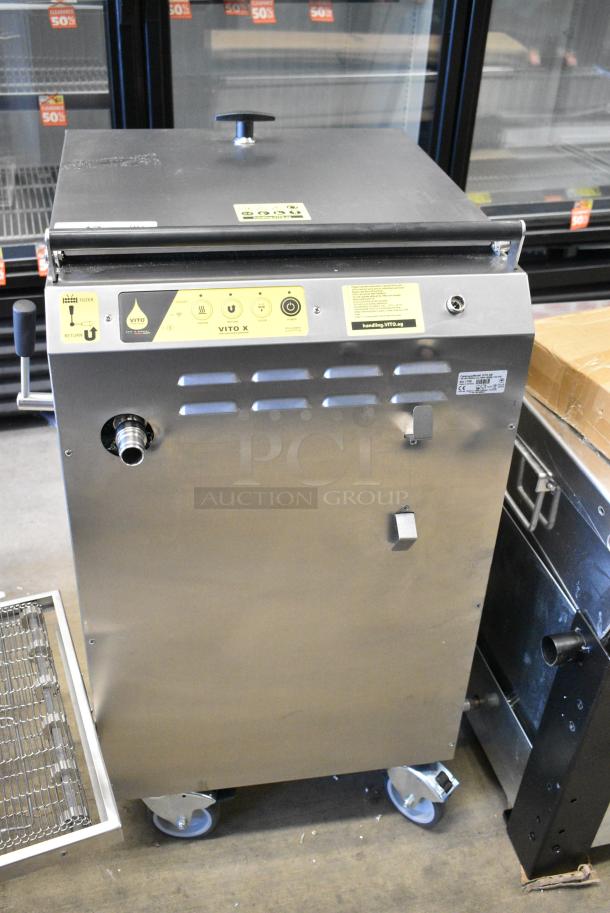 BRAND NEW SCRATCH AND DENT! Vito Fryfilter VITO XM 137 lb. Mobile Fryer Oil Filter System. 100-120 Volts, 1 Phase. - Image 1 of 7