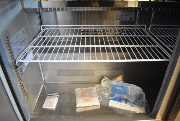 BRAND NEW SCRATCH AND DENT! 2024 Avantco 178SSPT6010 Stainless Steel 60" 2 Door Stainless Steel Refrigerated Sandwich Prep Table with Workstation. 115 Volts, 1 Phase. Tested and Powers On But Does Not Get Cold - Image 5 of 7