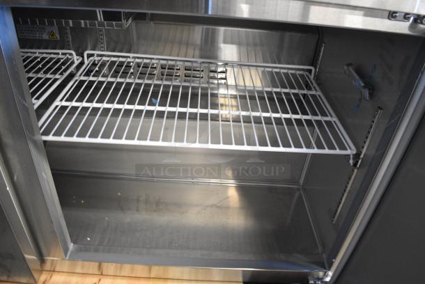 BRAND NEW SCRATCH AND DENT! 2024 Avantco 178SSPT6010 Stainless Steel 60" 2 Door Stainless Steel Refrigerated Sandwich Prep Table with Workstation. 115 Volts, 1 Phase. Tested and Powers On But Does Not Get Cold - Image 6 of 7