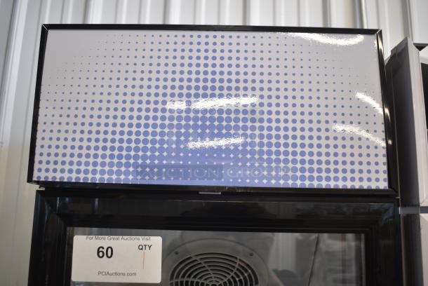 BRAND NEW SCRATCH AND DENT! Galaxy 177GDN5RBB Metal Commercial Single Door Reach In Cooler Merchandiser with Red, White, and Blue LED Lighting. 110-120 Volts, 1 Phase. Tested and Working! - Image 4 of 8