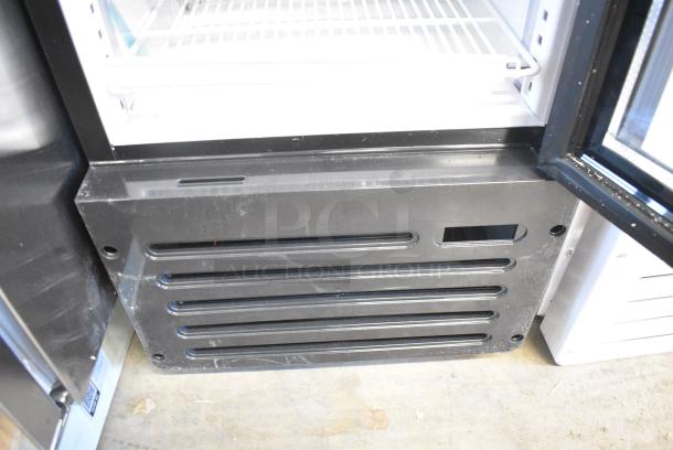 BRAND NEW SCRATCH AND DENT! Galaxy 177GDN5RBB Metal Commercial Single Door Reach In Cooler Merchandiser with Red, White, and Blue LED Lighting. 110-120 Volts, 1 Phase. Tested and Working! - Image 6 of 8