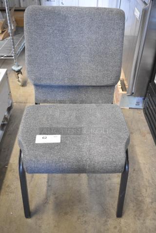 41 Gray Stackable Chairs on Black Metal Frame. 41 Times Your Bid!