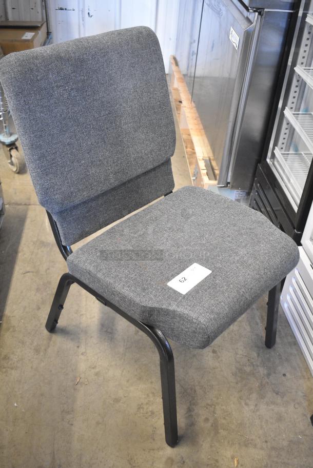 41 Gray Stackable Chairs on Black Metal Frame. 41 Times Your Bid! - Image 2 of 6
