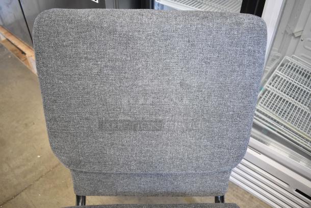 41 Gray Stackable Chairs on Black Metal Frame. 41 Times Your Bid! - Image 4 of 6
