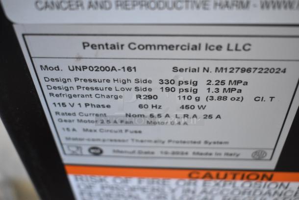 BRAND NEW SCRATCH AND DENT! Manitowoc UNP0200A-161 Stainless Steel Commercial  20" Undercounter Air Cooled Nugget Ice Machine - 220 lb. 115 Volts, 1 Phase. - Image 7 of 8