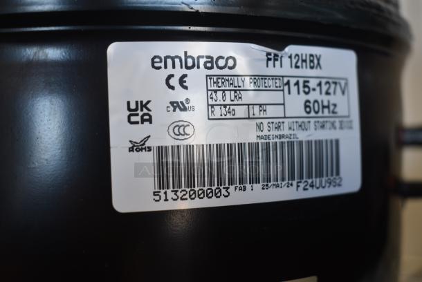 BRAND NEW SCRATCH AND DENT! Embraco FFT 12HBX Motor. 115-127 Volts, 1 Phase. - Image 5 of 5