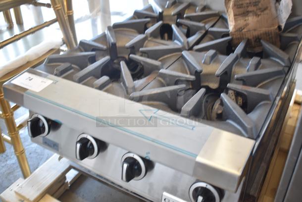 BRAND NEW SCRATCH AND DENT! Garland Stainless Steel Commercial Countertop Natural Gas Powered 4 Burner Range. - Image 3 of 9