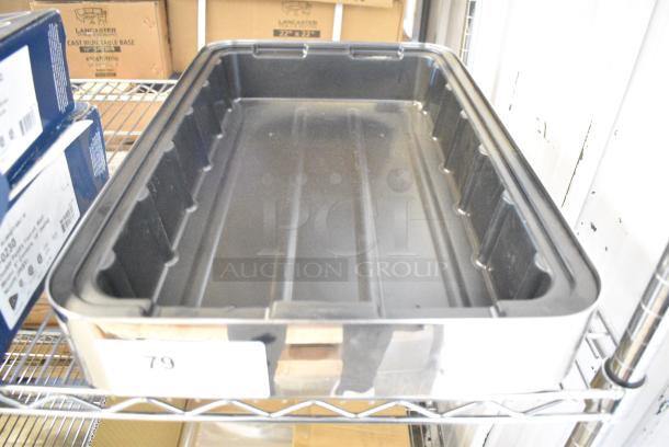 BRAND NEW SCRATCH AND DENT! Black Poly Ice Bin - Image 1 of 4