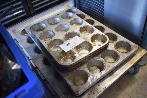 9 Various Metal Muffin Baking Pans. 9 Times Your Bid! - Image 2 of 6