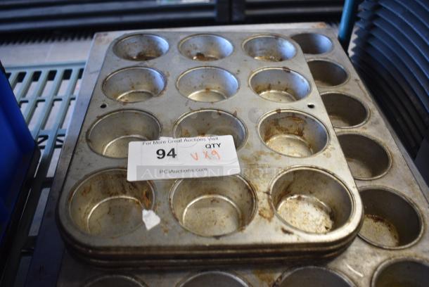9 Various Metal Muffin Baking Pans. 9 Times Your Bid! - Image 3 of 6