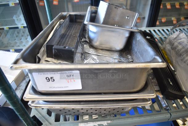 6 Various Items Including Stainless Steel Drop In Bins. 6 Times Your Bid! - Image 1 of 4