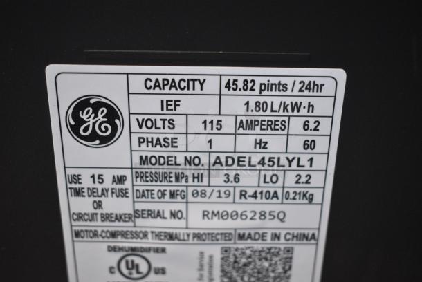 General Electric GE ADEL45LYL1 45 Pint Dehumidifier. 115 Volts, 1 Phase. - Image 5 of 6