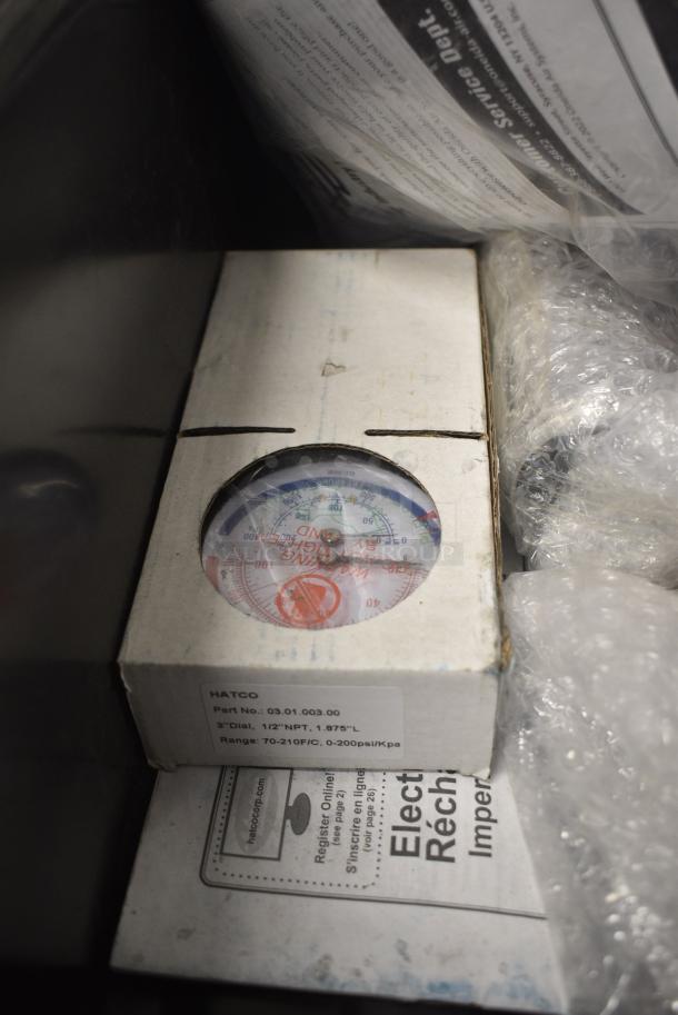 7 Various Items Including Hatco Gauge, Watts Temperature and Pressure Safety Relief Valve and Poly Bus Bin. 7 Times Your Bid! - Image 6 of 8