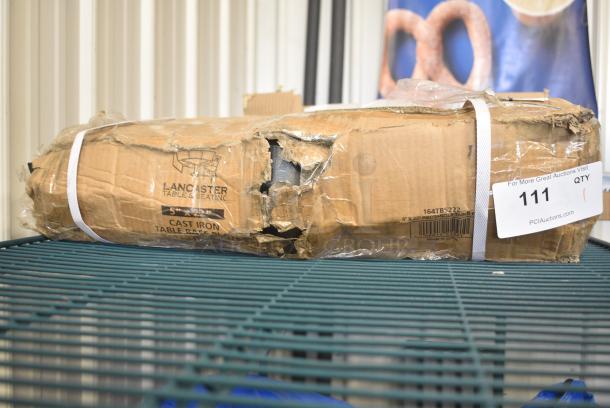 BRAND NEW SCRATCH AND DENT! 164TB5222 Lancaster Table & Seating 5" x 22" Straight Cast Iron Table Base Plate - Image 1 of 5