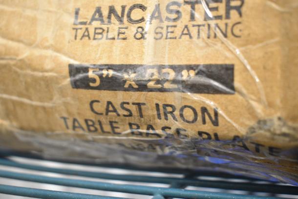 BRAND NEW SCRATCH AND DENT! 164TB5222 Lancaster Table & Seating 5" x 22" Straight Cast Iron Table Base Plate - Image 4 of 5