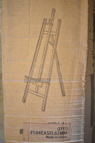 BRAND NEW SCRATCH AND DENT! Choice 164EASEL62MH 23" x 62" Adjustable Mahogany Wood Easel