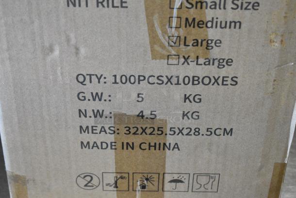 BRAND NEW SCRATCH AND DENT! Case of 10 Boxes of Disposable Nitrile Gloves - Image 3 of 3