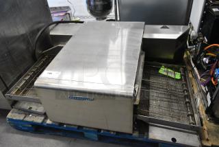 2017 Turbochef HHC2020 Stainless Steel Commercial Countertop Electric Powered Conveyor Rapid Cook Oven. 208/240 Volts, 3 Phase.